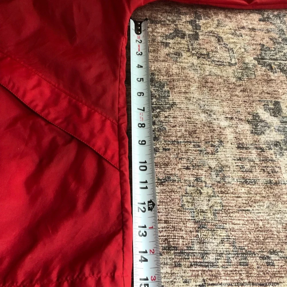 VINTAGE LL Bean‎ JACKET WOMEN’S Small RED NYLON HOODED RAIN COAT